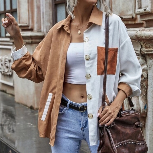 Color block Button down top - Picture 4 of 9